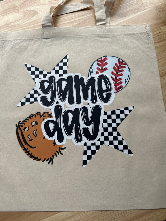 Baseball Game Day Tote