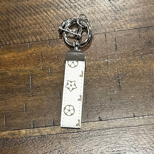 Keychain white and silver