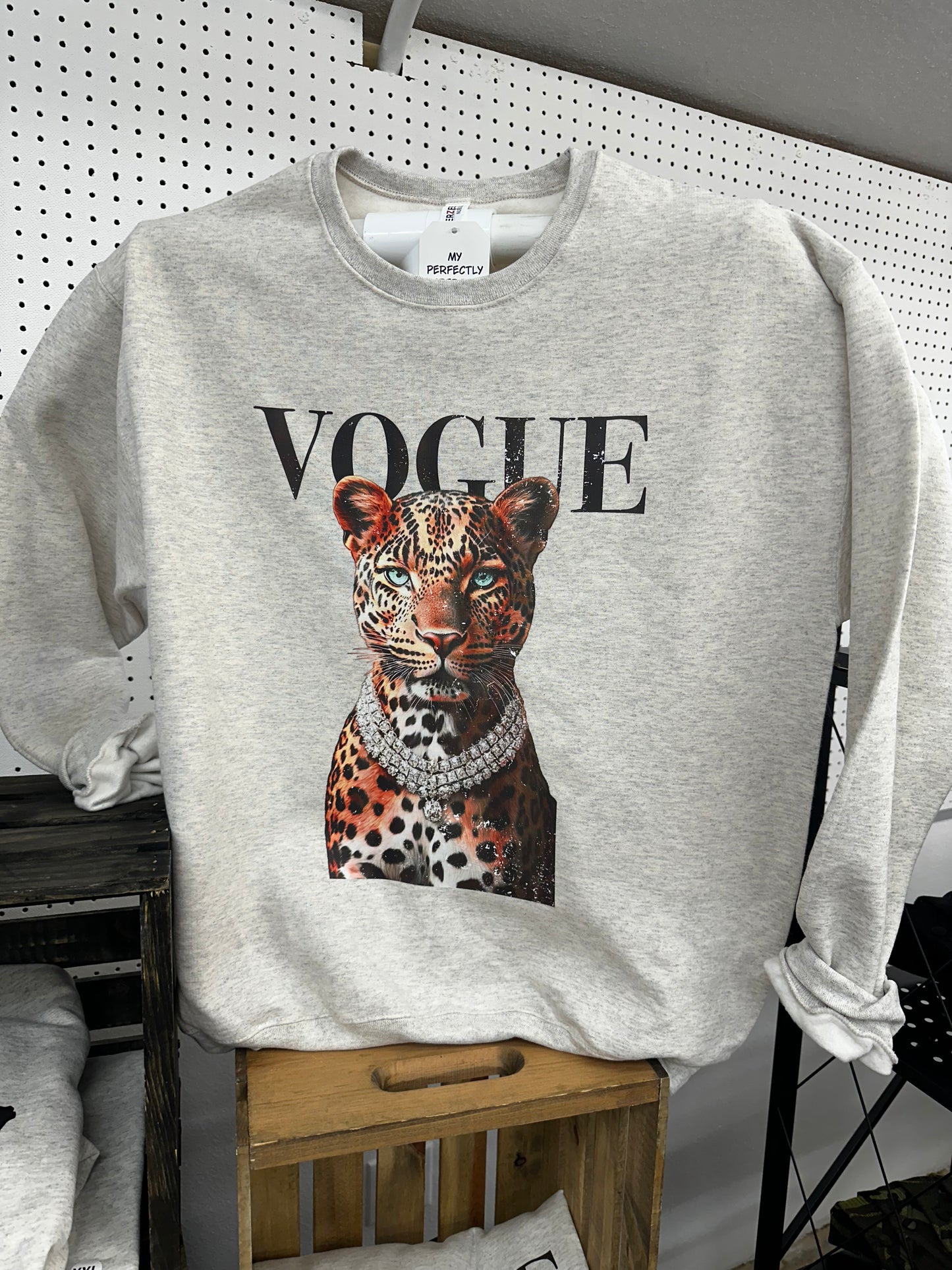 Vogue Leopard Crewneck