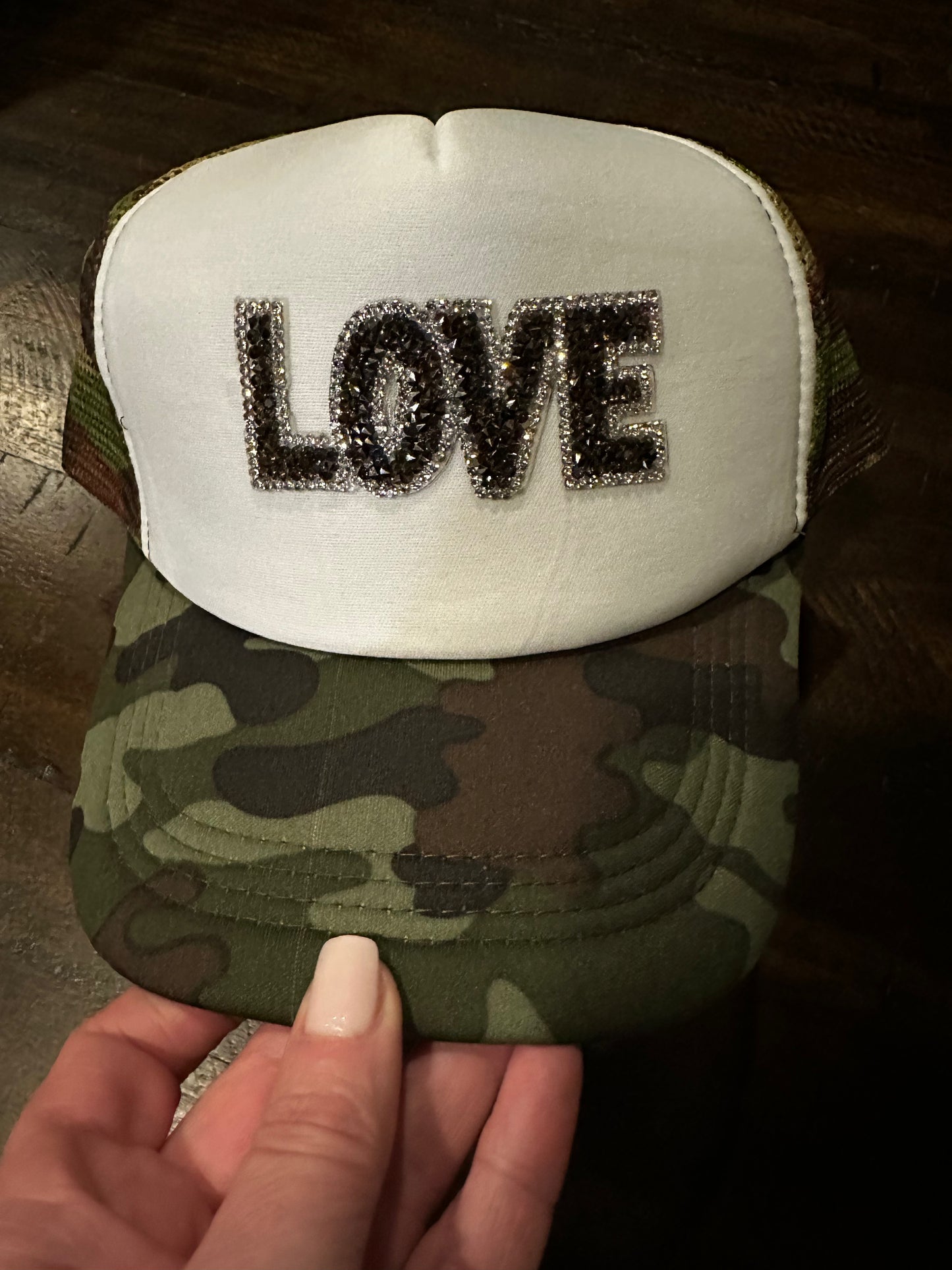 Camo Bling Love Trucker Hat